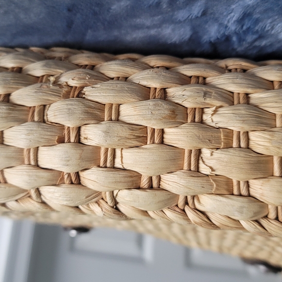 Ego Floral Woven Tote Bag with Brown Straps - Picture 3 of 9